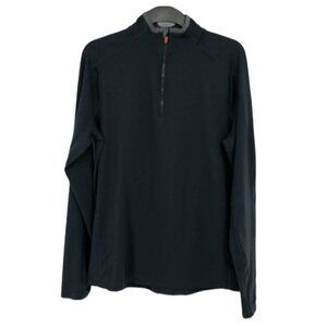 Under Armour black half zip men’s  fitted athletic shirt M
